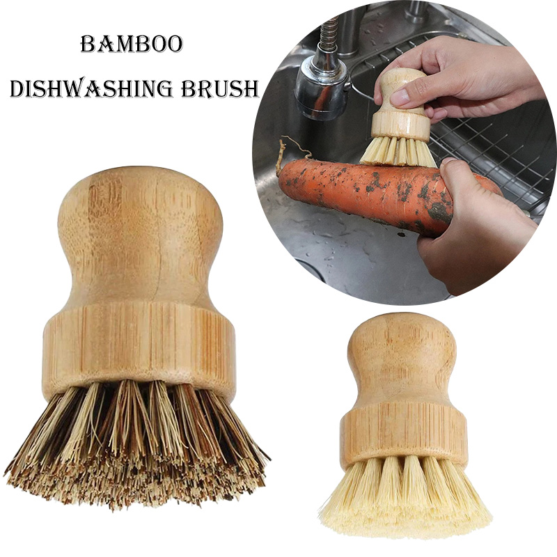 Cast Iron Corn - Brosse à vaisselle en bambou, manche