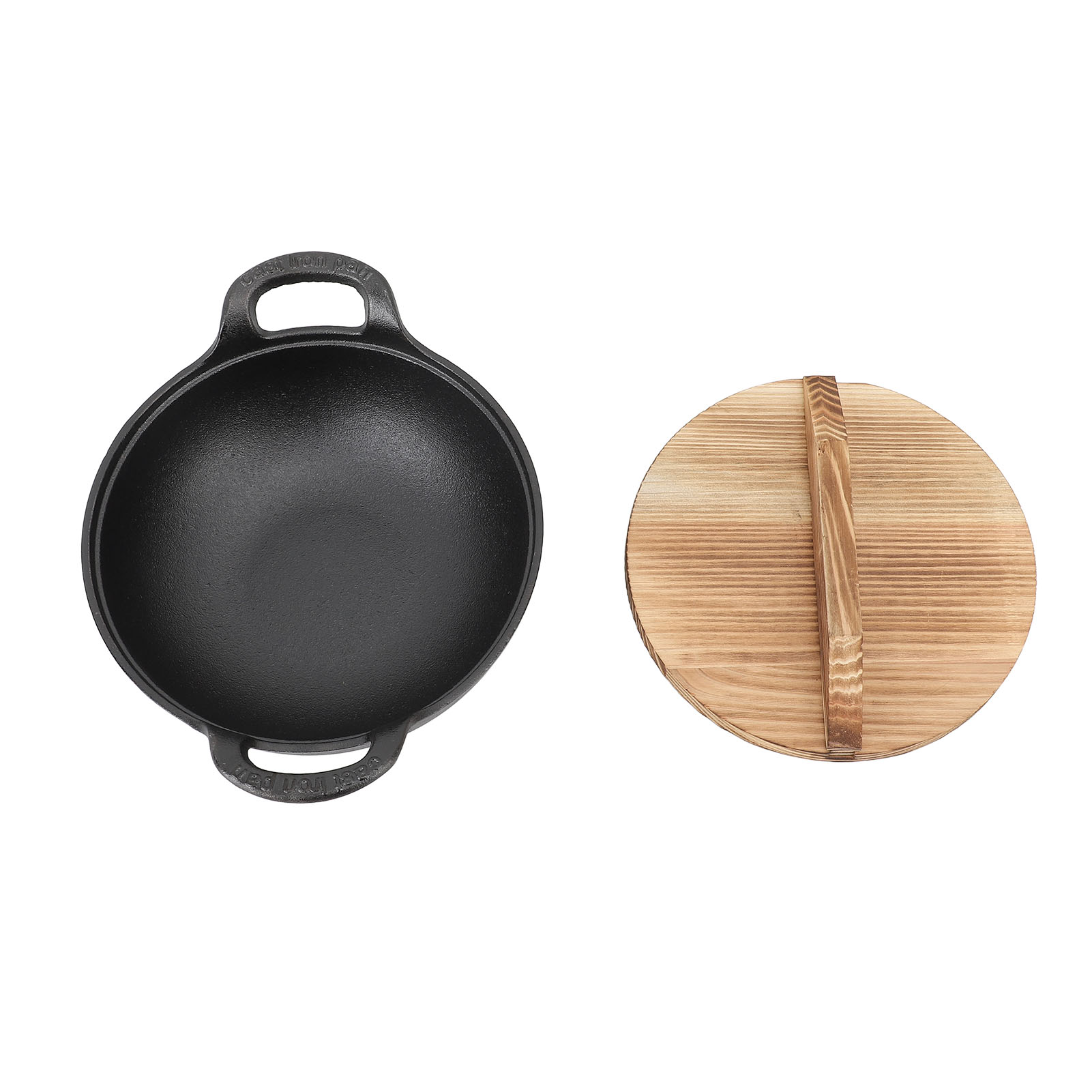 Wok en fonte avec couvercle en - Cast Iron Corn avis et prix